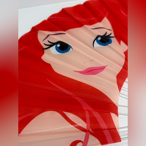Little Mermaid Fan/Disney Ariel The Little Mermaid Retired Jumbo Hand Fan - Picture 12 of 14
